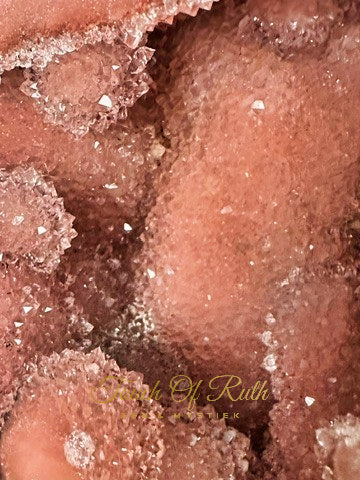 Roze Amethist Geode op Standaard - Chalcedoon Druzy Brazilië